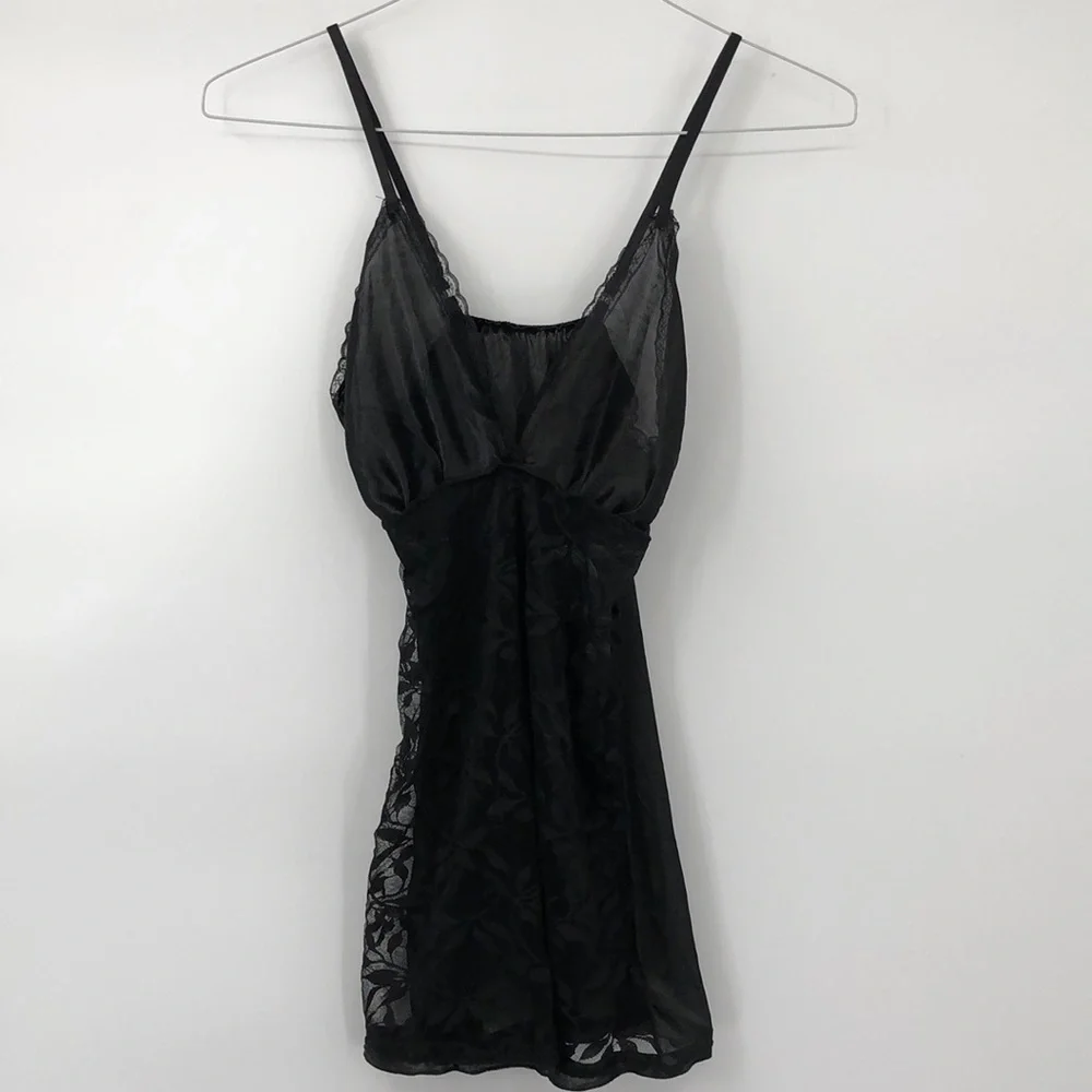 3/$25 Black Babydoll Lingerie with Thong Size XXS/XS/S
